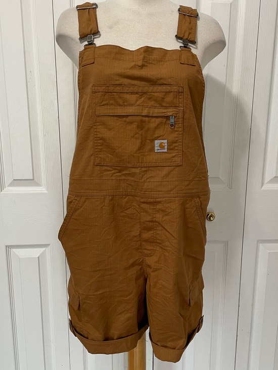 Carhartt Pants - Carhartt Chest Pocket Short Overalls in Caramel size 16/18